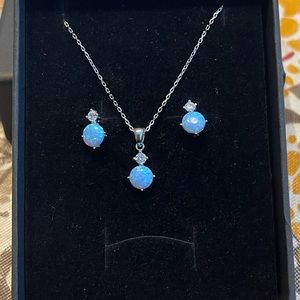 Opal Earrings Set in Solid 925 Sterling Silver